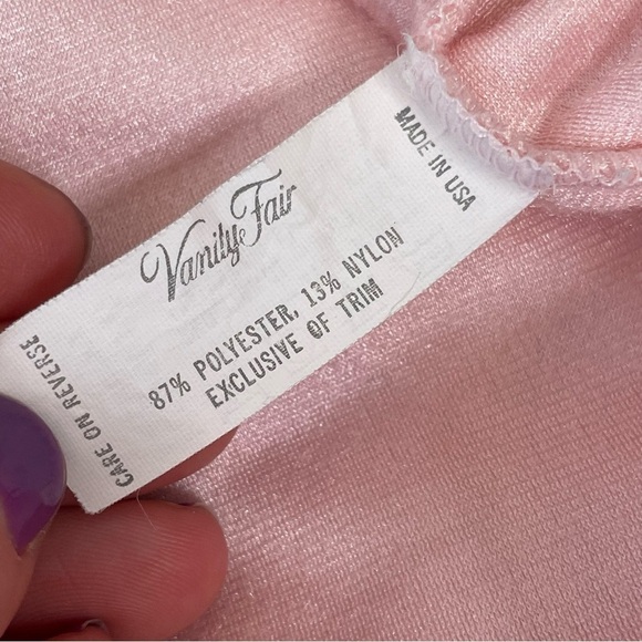 Vintage 80s Cozy Pink Housecoat Robe / Vanity Fair Size XXXL - Picture 10 of 11